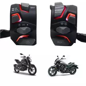 7/8 22mm 범용 오토바이 핸들 바 스위치 헤드 라이트 경고등 턴 플래시 신호 경적 시작 킬 버튼 LED