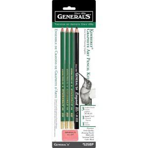 제너럴 미니 잉 키트 5개 세트에 연필 3개 레이아웃 지우개 검은색 525BP