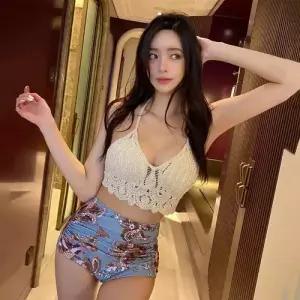 수피 여성 수영복 온천 하이웨이스트 복고풍 바캉스룩 비치웨어 JEN1