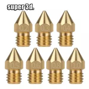 5/10PCS MK8 황동 노즐 0.2MM 압출기 프린트 헤드 CR10 Ender-3 3D 프린터 액세서리