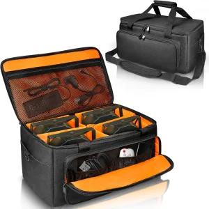 ORKELS 3/8인치 패딩 스테이지 조명 가방 - 4개의 파 라이트 스포트라이트 장착 형광 안감 칸막이 조절