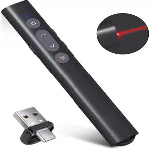 파워포인트 프레젠테이션 포인터용 USB-A/USB-C 클리커 무선 프레젠터 리모컨 Google 슬라이드 어드밴스터