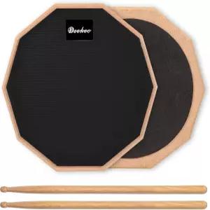 드럼을 위한 디섹 연습 패드 8인치 5A 스틱이 있는 양면 블랙