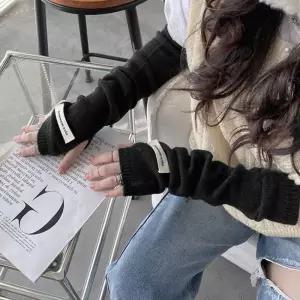 겨울 여자 심플 니트 암워너 롱핸드워머 겨울팔토시 FCw4+2QPs