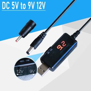 USB 전원 부스트 라인 컨버터 DC 5V ~ 9V 12V 스텝 업 모듈 어댑터 케이블 라우터 모뎀 팬 스피커 충전기