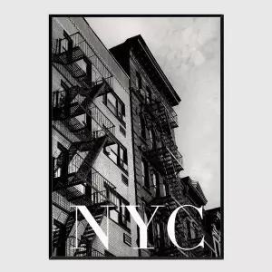 [콩심팥심]슬림액자 NYC Fire Escapes 2 A3사이즈