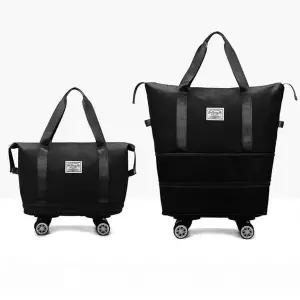 [콩심팥심]사이즈조절 쇼퍼백 옥스포드원단 탈부착바퀴 여행용가방