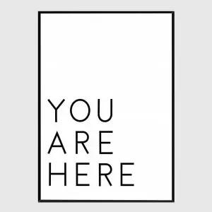 [콩심팥심](네모)사무실액자 You Are Here A3사이즈