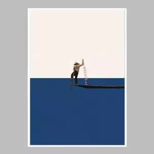 [콩심팥심]모던 슬림액자 Fishing for compliments A3사이즈