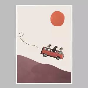 [콩심팥심]모던 슬림액자 Adventure gang A3사이즈