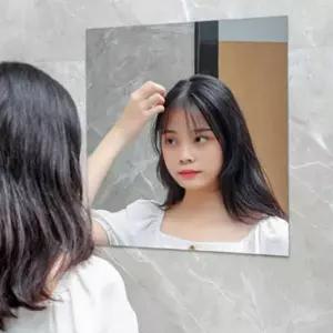 [콩심팥심]거울 시트지 부착 욕실 안전 무타공 경량