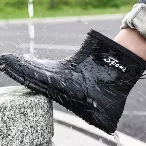 남성 미끄럼방지 캠핑 패션 장화 레인부츠 남성레인부츠 레인부츠 첼시부츠 롱부츠