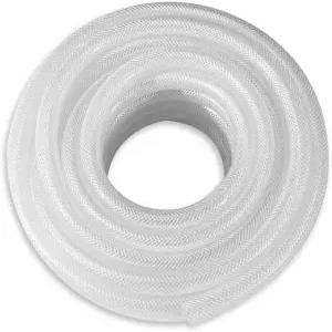 DABCO 1/2 ID × 5피트 투명 땋은 플라스틱 비닐 튜브 유연한 고압 강화 PVC 호스