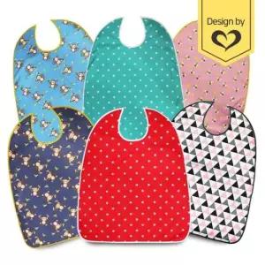 성인턱받이 더해피 성인용 리본형 턱받이 위생/방수/실버/앞치마