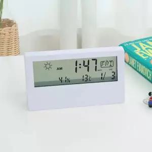 안젤로 무소음 알람 탁상시계 디지털 온습도 전자 시계 탁상용