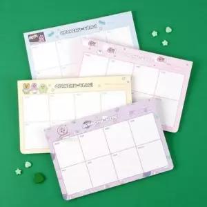 [문구/오피스] 토끼 디자인 주간 메모 패드 필기 노트 필기용 메모장 다이어리 스타일