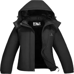 카멜 크라운 여성 스키 재킷 방수 겨울 코트 후드와 플리스 안감 방풍 따뜻한 스노보드 아웃도어용