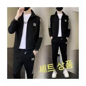 남성 캐주얼 트레이닝 조거팬츠 봄가을 긴팔세트 세트 차이나넥 긴팔 아우터 KS3