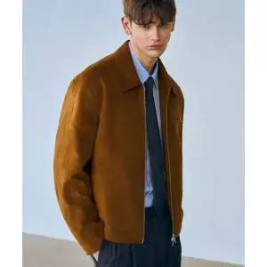 DRAW FIT 커버렉 스웨이드 블루종 자켓 [BROWN]