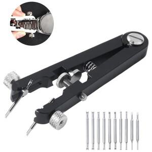 시계 스프링 바 플라이어 도구 세트  내구성 있는 10개 팁 핀 핀셋 포함  밴드 스트랩 제거 수리