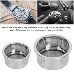 시계 부품 클리너 바구니 초음파 청소 304 스테인레스 스틸 메쉬 홀더 수리 도구 액세서리