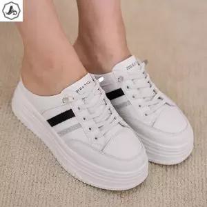 [애슬릿][애슬릿]뮬 스니커즈 밴딩 끈없는 키높이 통굽 운동화 6cm