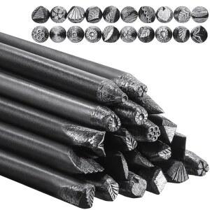 Moxweyeni 20팩 스틸 펀치 4mm 플라워 스탬프 세트 실용적인 금속 스탬핑 키트 주얼리 도구 링 DIY 공예 신선한 스타일