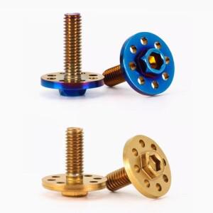 바이크 오토바이 자전거 DIY 번호판 고정 나사 용 티타늄 도금 4피스 M6 304 스테인레스 스틸 육각 슬롯 플