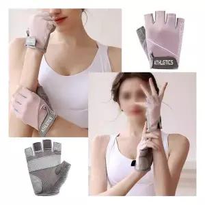 신형 여성 헬스 웨이트 필라테스 피트니스 장갑 핑크 다용도 스포츠 반장갑 세트 자전거 미끄럼굳은살 방지