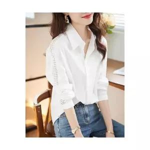 여성용 스트라이프 셔츠 소프트 컴포트 터틀넥 여풍 KS1