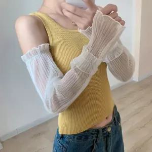 여성용 주름 레이스 망사 손목토시 햇볕차단 팔 보호 커버 cxV3+3OKo