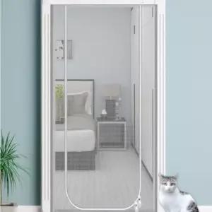 [반려] 현관 방묘문 고양이 안전문 울타리 방충문 120x220cm