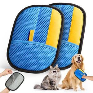 JGLXF 2026 두꺼운 정전기 애완동물 제모 장갑 2개 고양이와 개를 위한 재사용 가능한 튼튼한 그루밍 소파 가구 카펫 카시트 및 의류 블루용