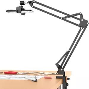 유비사이즈 오버헤드 폰 마운트 휴대폰 홀더와 볼 헤드가 있는 유연한 웹캠 암 드로잉을 위한 삼각대