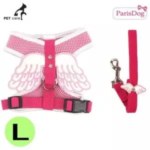 [반려] 세트 리드줄 매쉬타입 핑크 하네스 L