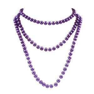 1920년대 긴 진주 목걸이 모조 구슬 개츠비 튬 주얼리