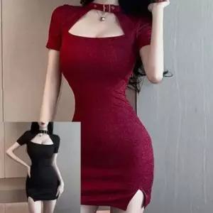 원피스 클럽룩 섹시원피스 OPS 쉬폰 봄 롱 드레스 하