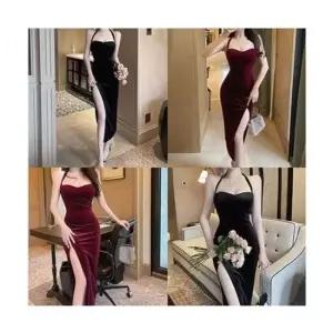 봄 롱 드레스 쉬폰 OPS 원피스 클럽룩 섹시원피스 하