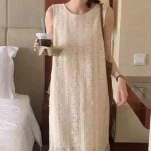 여름 롱원피스 휴양지 원피스 나시 여성원피스 니트