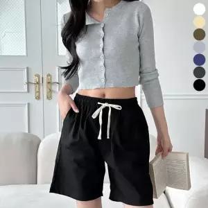 밴딩 고무줄 마 여자 여름 팬츠 데일리 반바지 편한