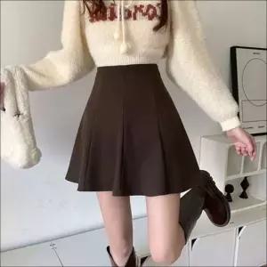 스커트 겨울 2색 하이웨이스트 A라인 치마 여자 골덴
