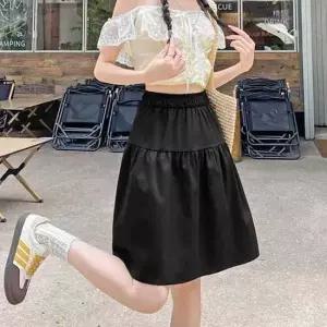 하이웨스트 A라인 캉캉 미니스커트 데일리 플레어핏