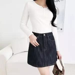 에이라인 생지 미니 청스커트