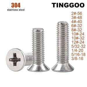 UNC/UNF 2 3 4 6 8 10 12 5/32-32 1/4-20 5/16-18 3/8-16 스테인레스 스틸 크로스 필립스호환 플랫 카운터