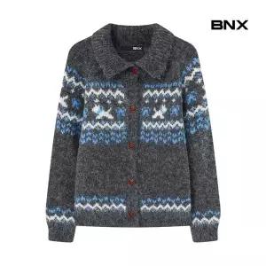 [BNX]노르딕 카라 버튼 니트 가디건 (BX4CD004L0)