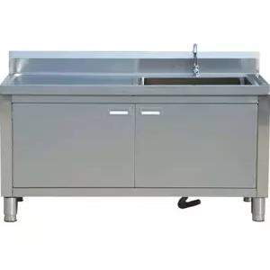 영업용 개수대 식당 싱크대 유압식 단일 좌날 제작 스테인리스 주방 업소용