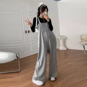 여성 뱃살커버 면 점프수트 멜빵바지 점프슈트 11JS0013 빅사이즈 루즈핏 오버핏 봄