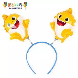 헤어밴드 풍선 핑크퐁 상어
