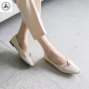 [애슬릿] 리본 플랫 슈즈 사각코 여성 가을 캐주얼 국산 (40946180A)