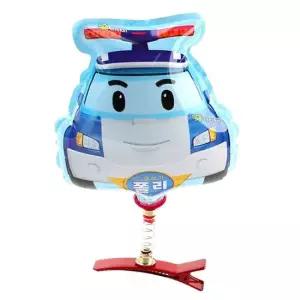 로보카폴리 풍선 집게핀 폴리 1P 아동 캐릭터 머리핀